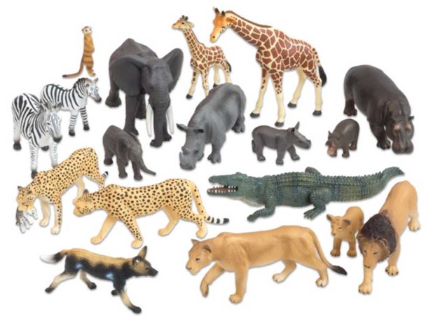 AFRIČKE ŽIVOTINJE IZ SAVANE, 18 kom