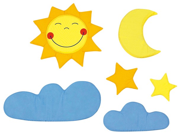 SUNCE, MJESEC I ZVIJEZDE, MAGNETNI, 6 kom