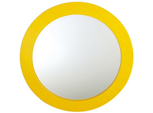 OGLEDALO OKRUGLO, promjer 50cm, ŽUTI OKVIR
