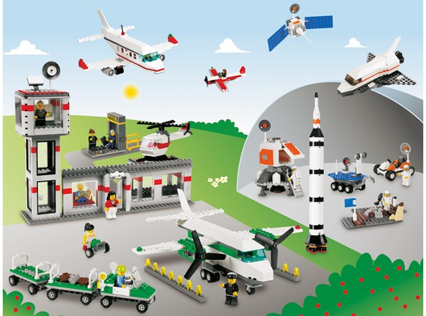 LEGO BASIC ZRAČNA LUKA I LETJELICE, 1176 elem.