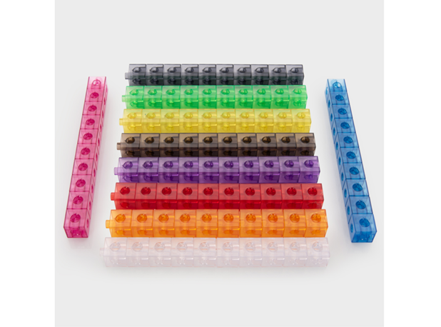 GRAĐEVNE KOCKE PROZIRNE, OBOJENE, 100 kom