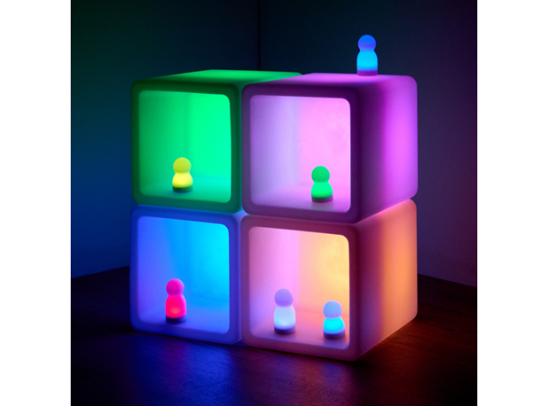 SENZORNE SVJETLEĆE KOCKE, 4 kom.