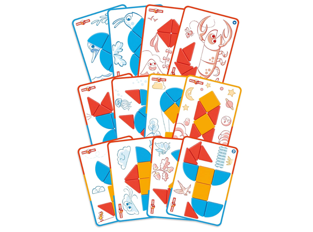 MAGNETNE KOCKE KONSTRUKTOR S PREDLOŠCIMA, 16 elem.