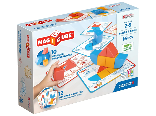 MAGNETNE KOCKE KONSTRUKTOR S PREDLOŠCIMA, 16 elem.