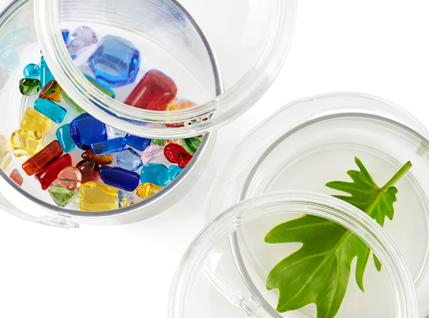 POSUDE S POVEĆALIMA, 2 kom