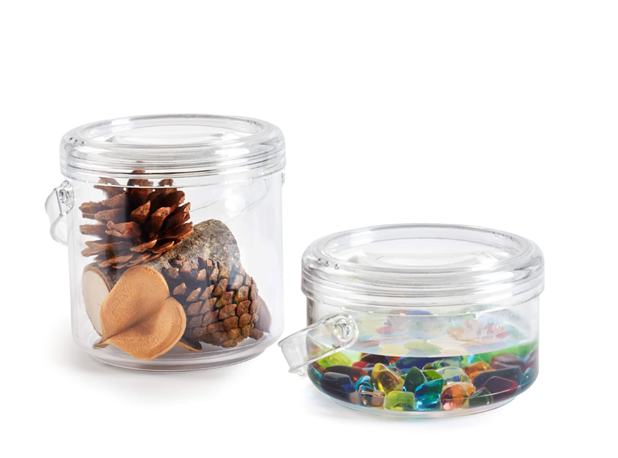 POSUDE S POVEĆALIMA, 2 kom