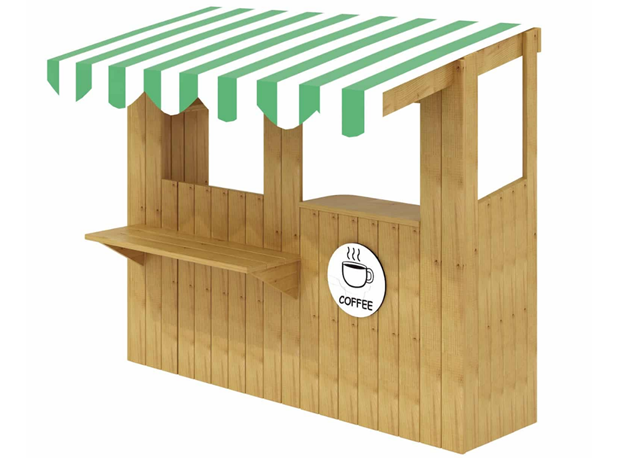 PRODAJNI ŠTAND ZA IGRU NA OTVORENOM