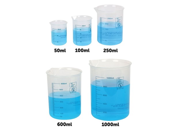 POSUDE ZA MJERENJE VOLUMENA, 5 kom, 1000 mL