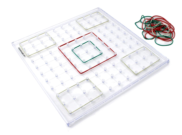 GEOPLOČA S GUMICAMA PROZIRNA