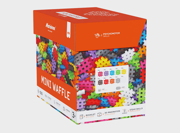 MINI KONSTRUKTOR WAFFLE, 500 elem.