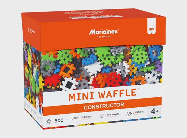 MINI KONSTRUKTOR WAFFLE RAZNI OBLICI, 500 elem.