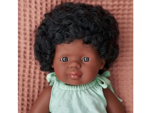 LUTKA AFROAMERIČKE RASE S KOSOM 38cm DJEVOJČICA