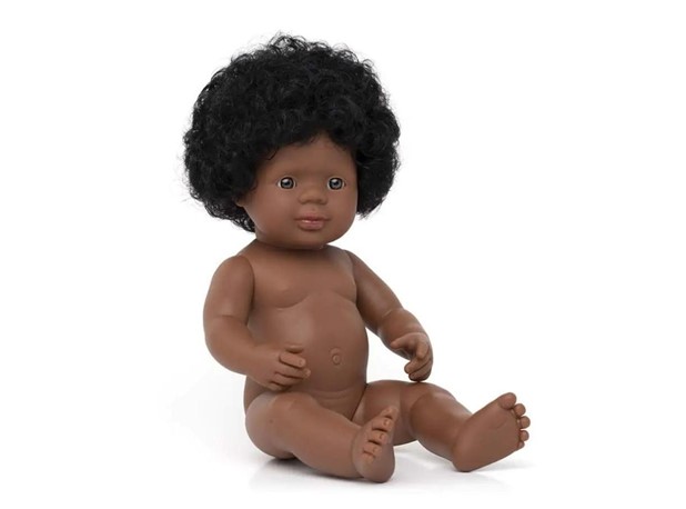 LUTKA AFROAMERIČKE RASE S KOSOM 38cm DJEVOJČICA