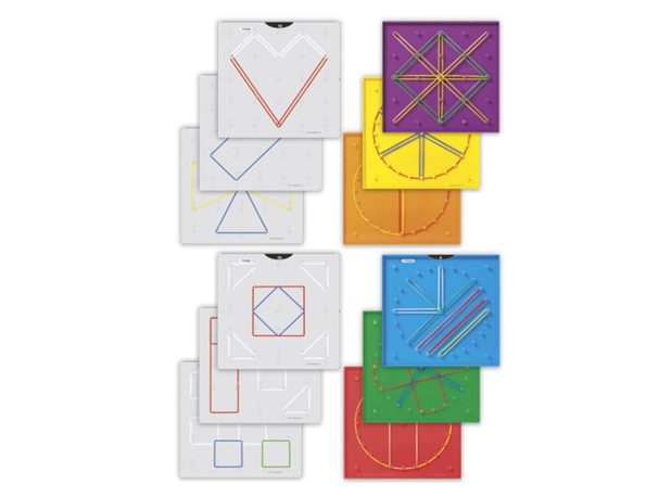 GEO PLOČE U BOJI 15x15cm S PREDLOŠCIMA, 6 kom