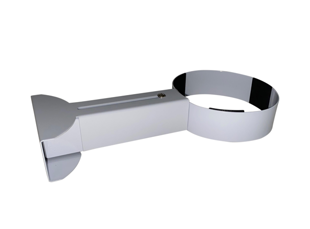 DRŽAČ ZA STUP SA SVJETLOM 10 cm, BIJELI