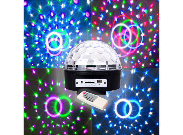 SVJETLEĆA LED KUGLA KALEIDOSKOP/ZVUČNIK