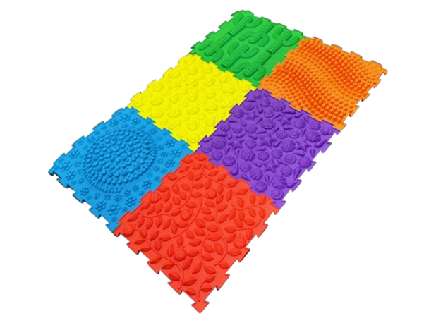 PODNE MASAŽNE PUZZLE U JARKIM BOJAMA, 6 elem