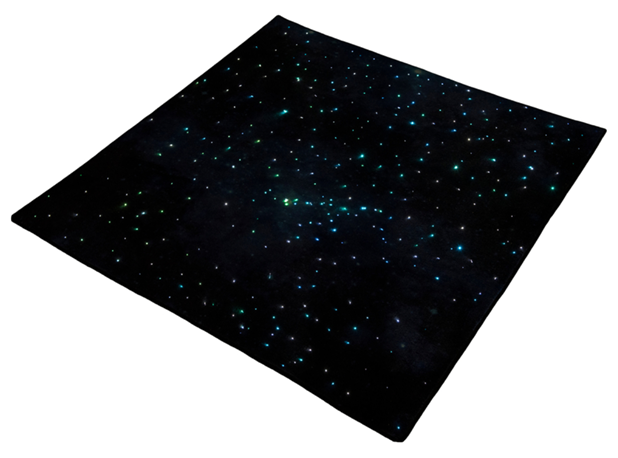 SVEMIRSKI TEPIH S LED ZVJEZDAMA, 100x100cm