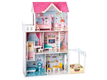 VELIKA DRVENA KUĆA ZA LUTKE S NAMJEŠTAJEM