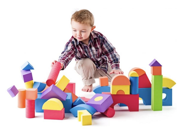 MEKANE KOCKE ZA GRAĐENJE U BOJI, 52 kom.