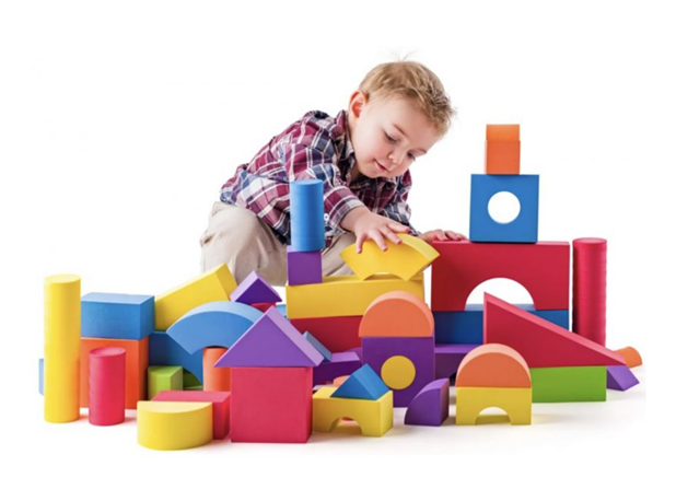 MEKANE KOCKE ZA GRAĐENJE U BOJI, 52 kom.