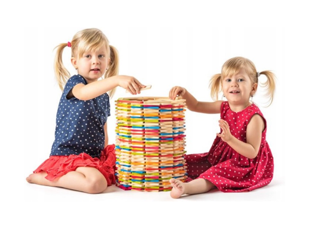 DRVENE KOCKE - RAVNE LETVICE, 200 elem.