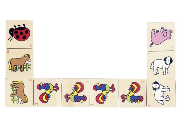 DOMINO SA ŽIVOTINJAMA, u drvenoj kutiji